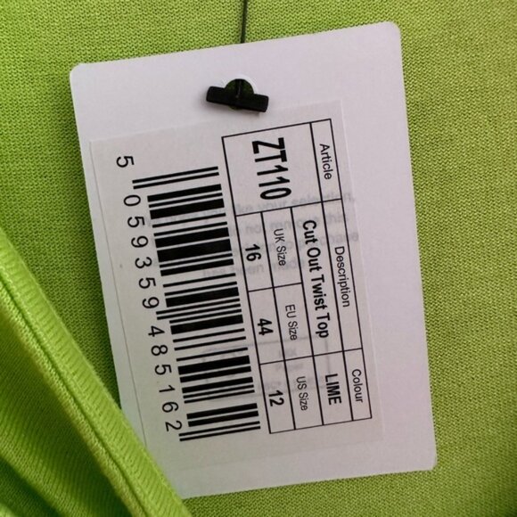 Simply Be Lime Cutout Blouse NWT - Picture 5 of 5